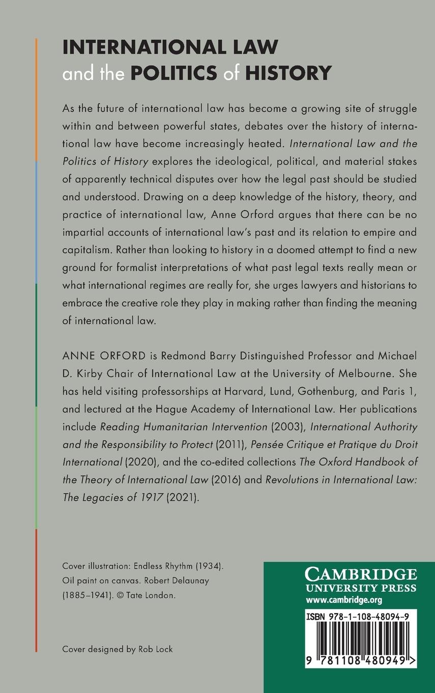 Rückseitencover International Law and the Politics of History