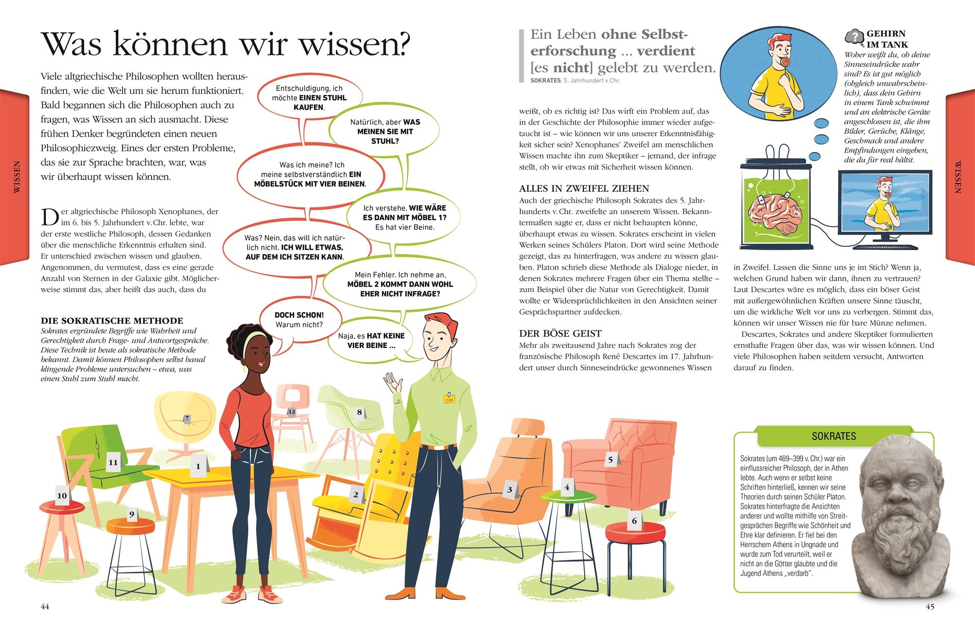 Beispielinhalt (Bild) Wissen für clevere Kids. Philosophie für clevere Kids