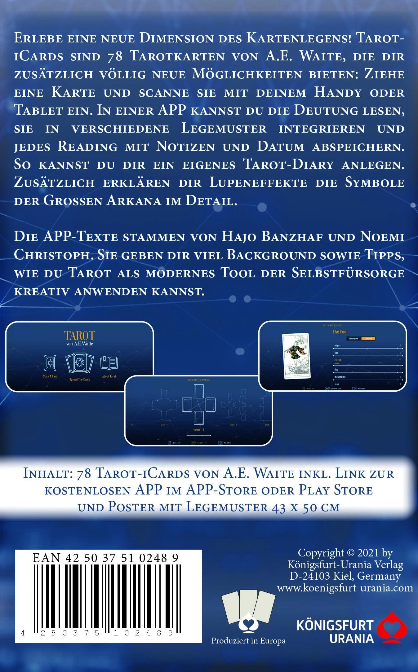 Rückseitencover Tarot von A.E. Waite - iCards