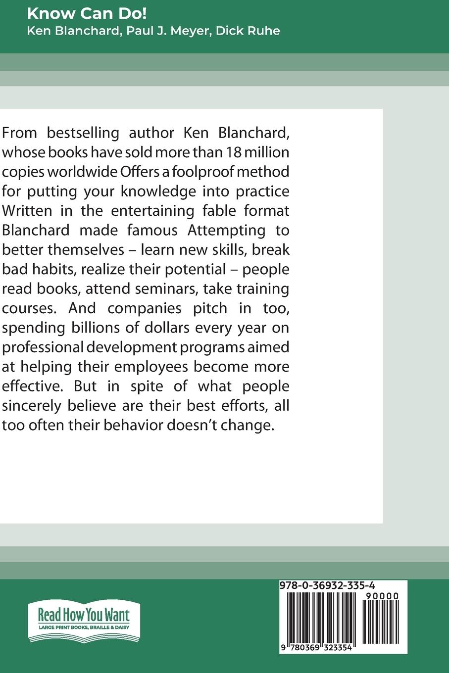 Rückseitencover Know Can Do! (16pt Large Print Edition)