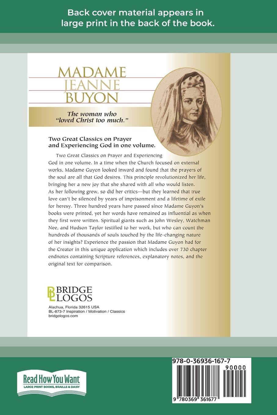 Rückseitencover Madame Jeanne Guyon