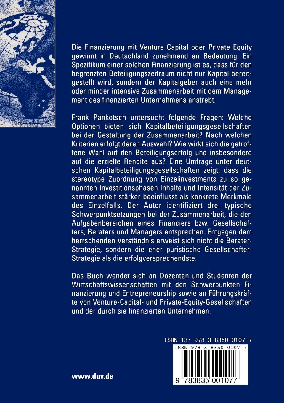 Rückseitencover Kapitalbeteiligungsgesellschaften und ihre Portfoliounternehmen