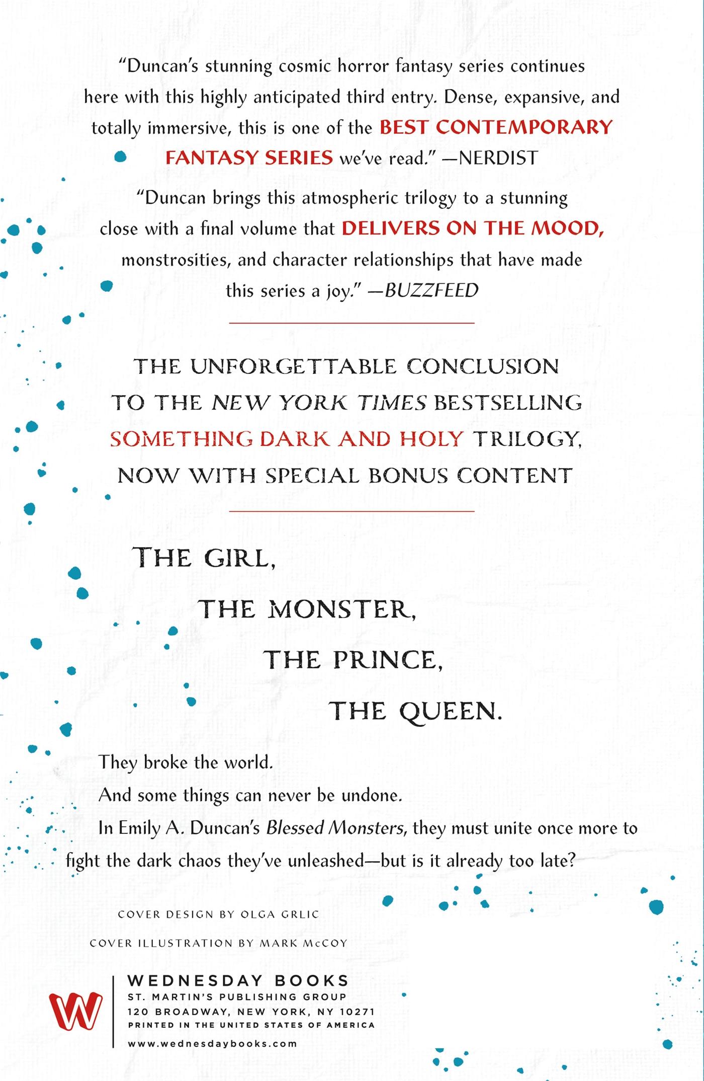 Rückseitencover Blessed Monsters