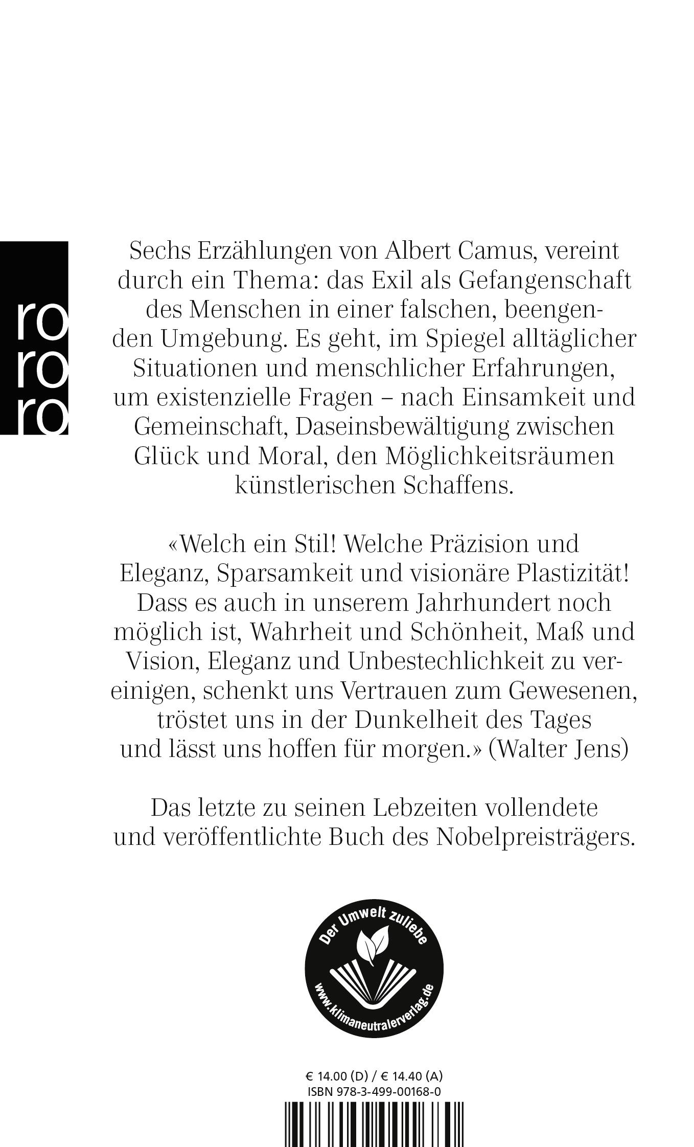 Rückseitencover Das Exil und das Reich