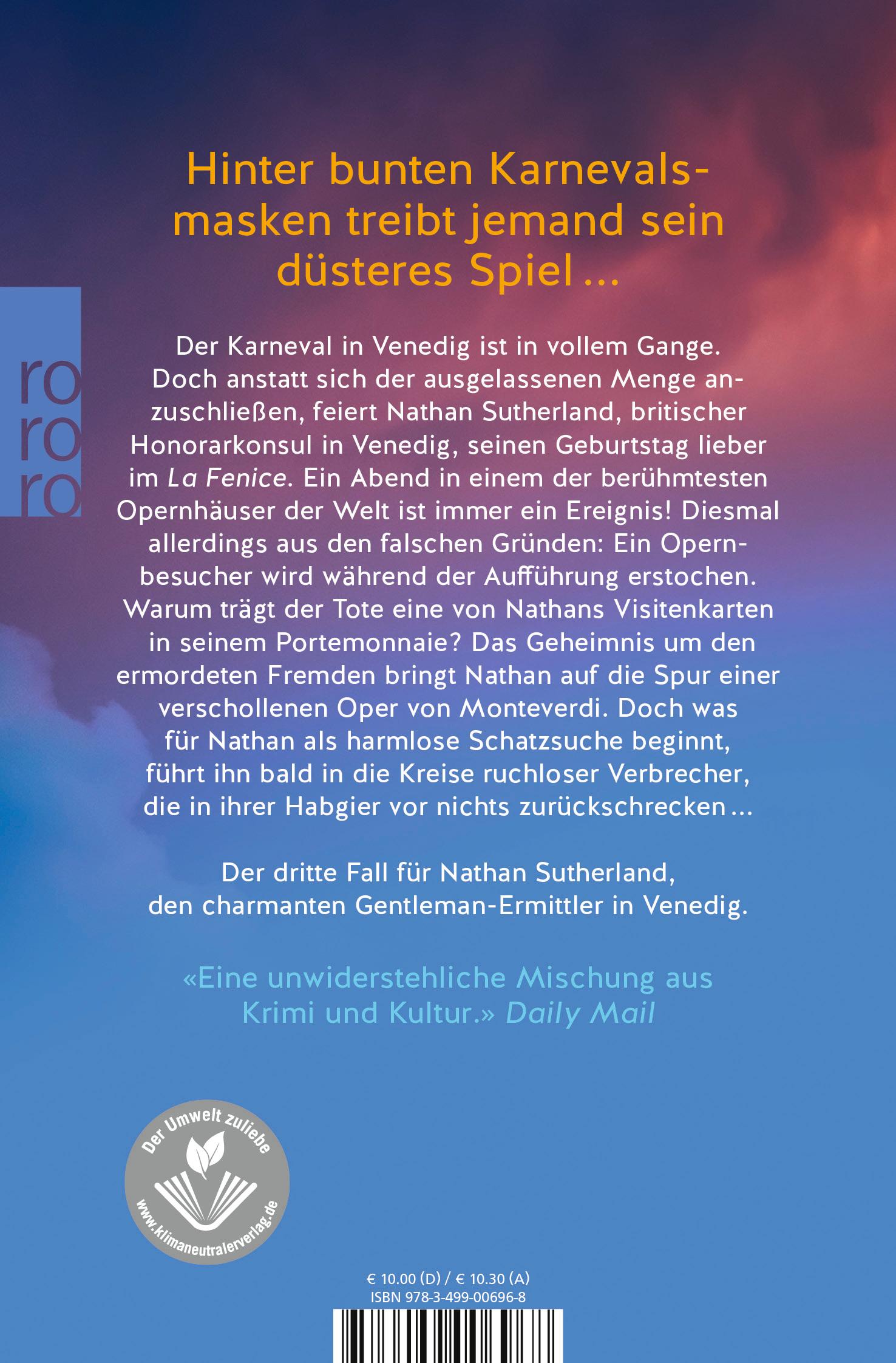 Rückseitencover Venezianische Maskerade