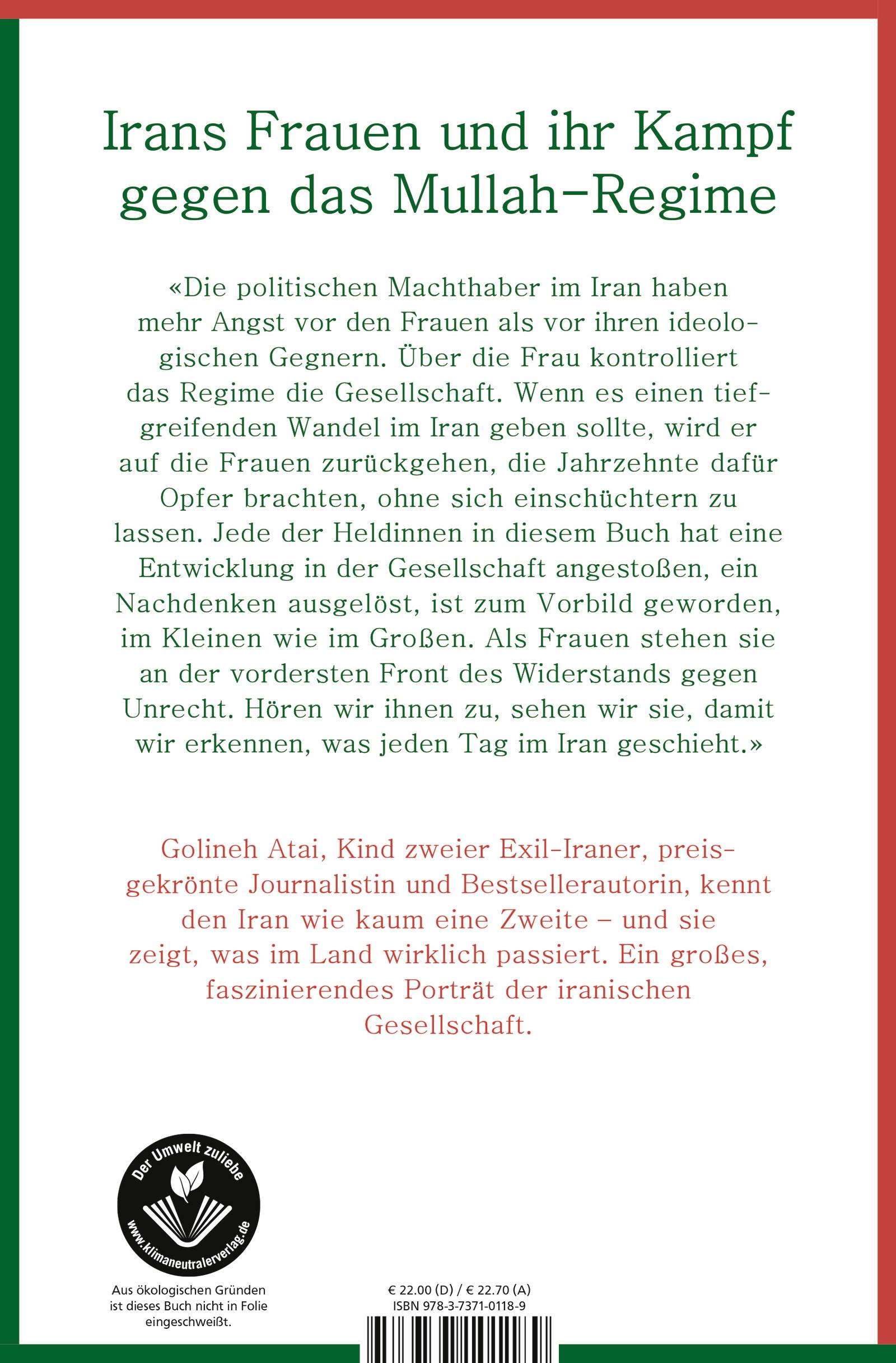 Rückseitencover Iran - die Freiheit ist weiblich