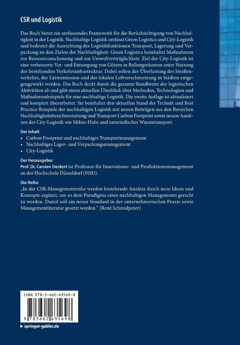 Rückseitencover CSR und Logistik