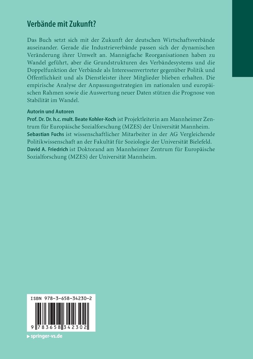 Rückseitencover Verbände mit Zukunft?