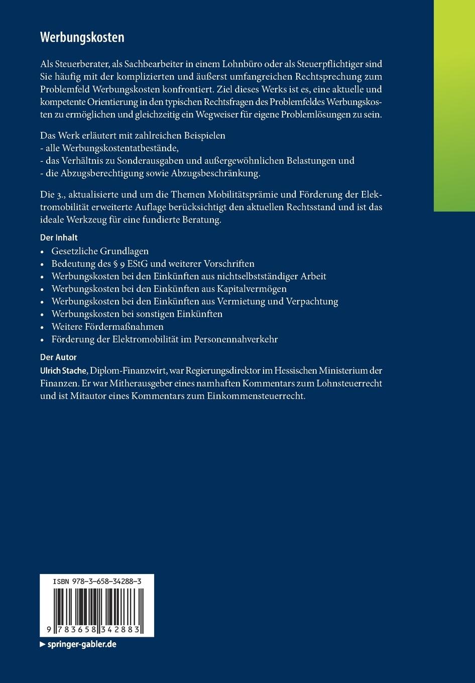 Rückseitencover Werbungskosten