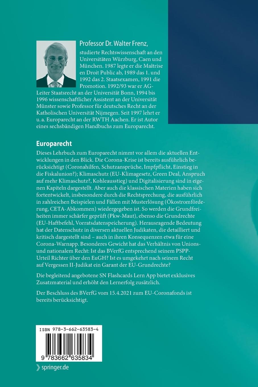 Rückseitencover Europarecht