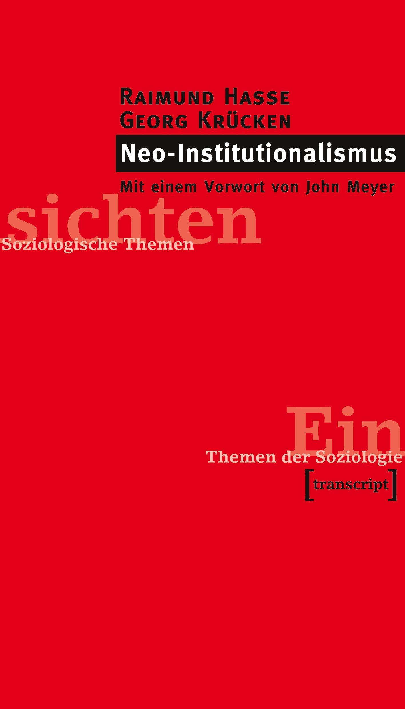Vorderes Coverbild Neo-Institutionalismus