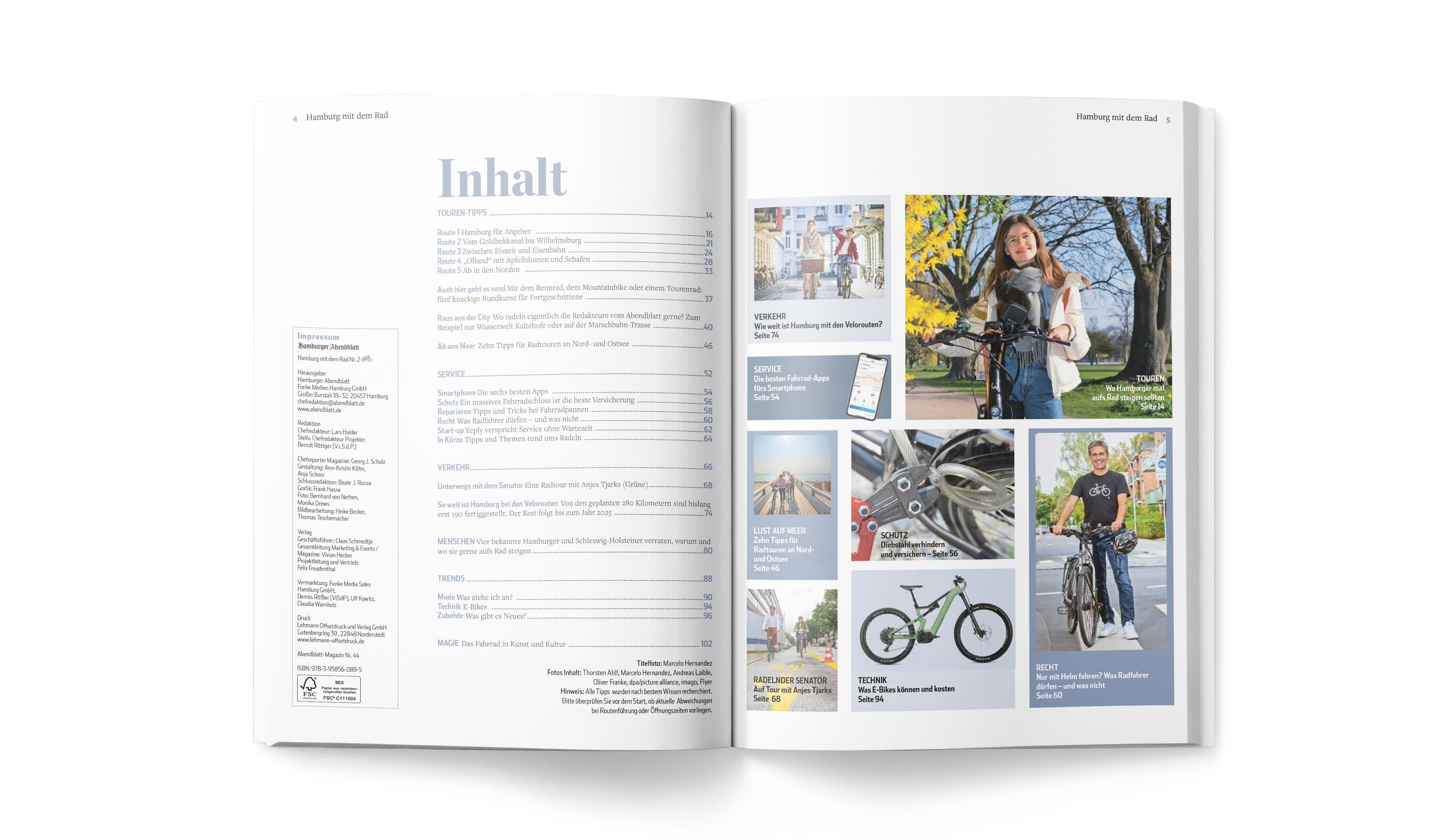 Beispielinhalt (Bild) Hamburg mit dem Rad - Ausgabe 2