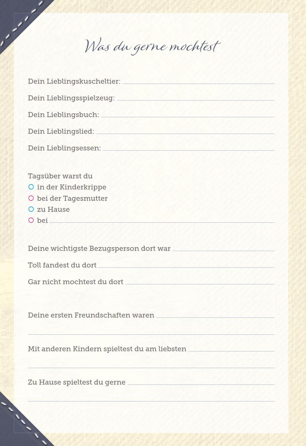 Beispielinhalt (Bild) Von null auf 18! Deine Kindheit und Jugend