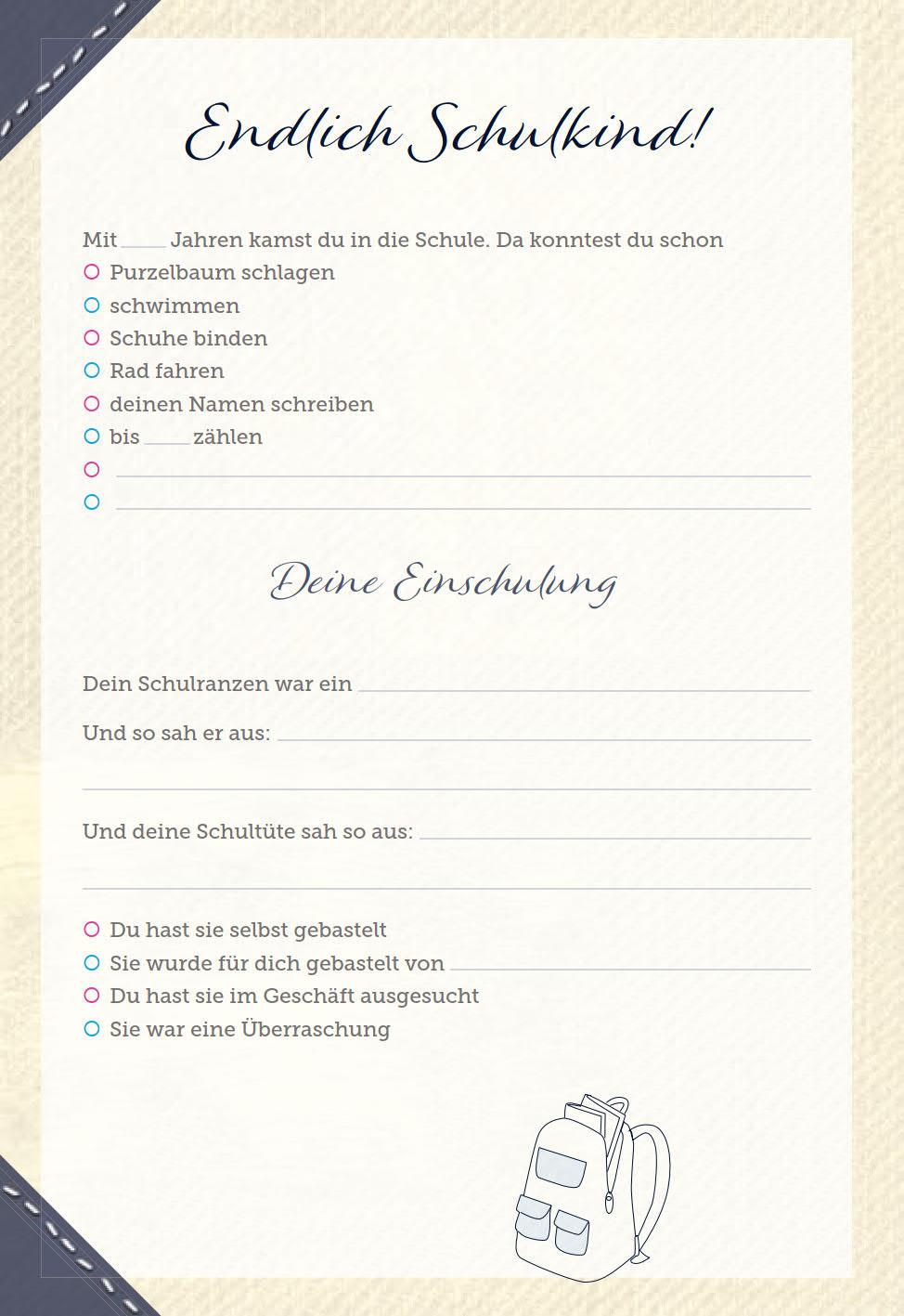 Beispielinhalt (Bild) Von null auf 18! Deine Kindheit und Jugend