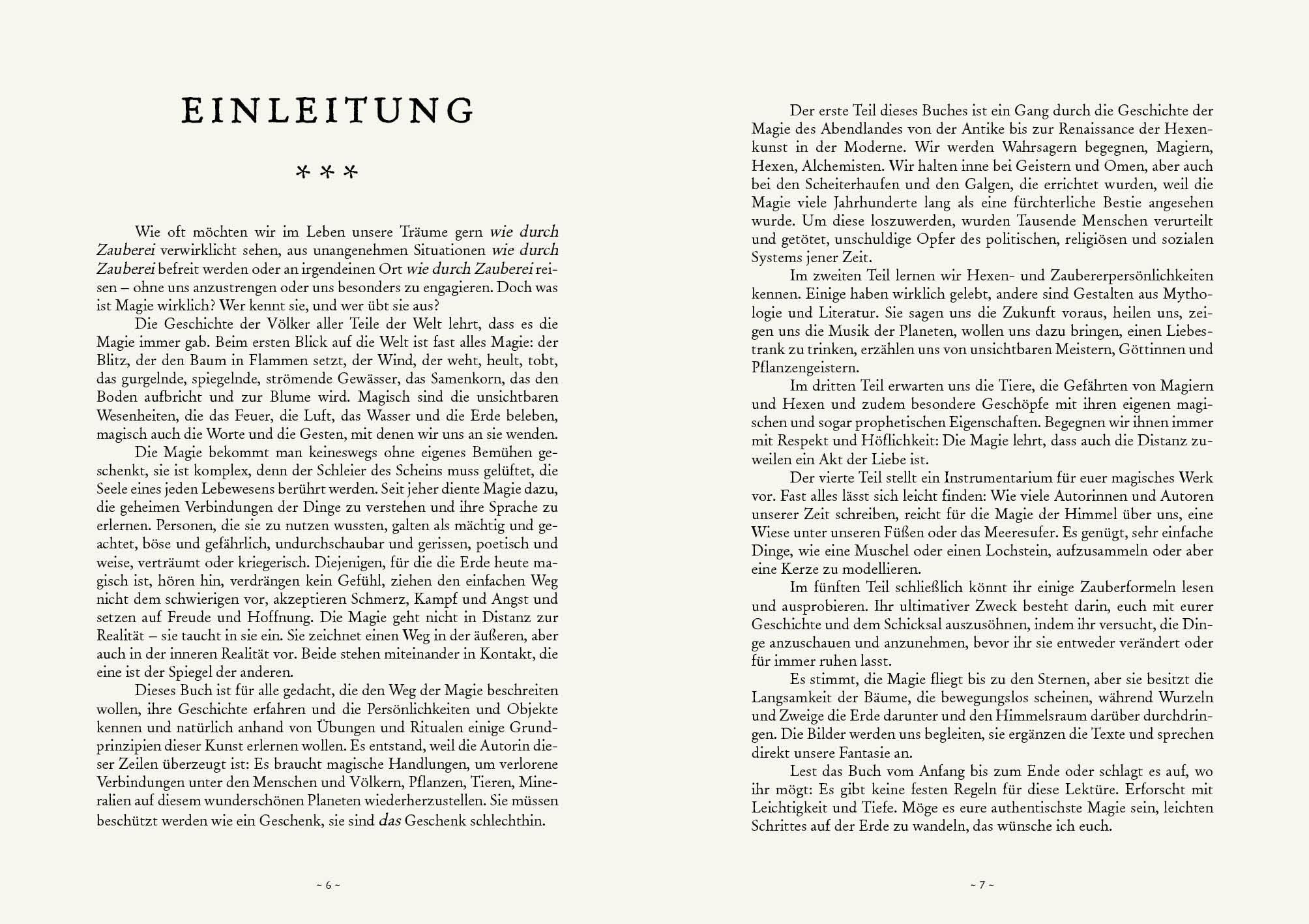 Beispielinhalt (Bild) Das Handbuch für Zauberlehrlinge und Hexenanfänger