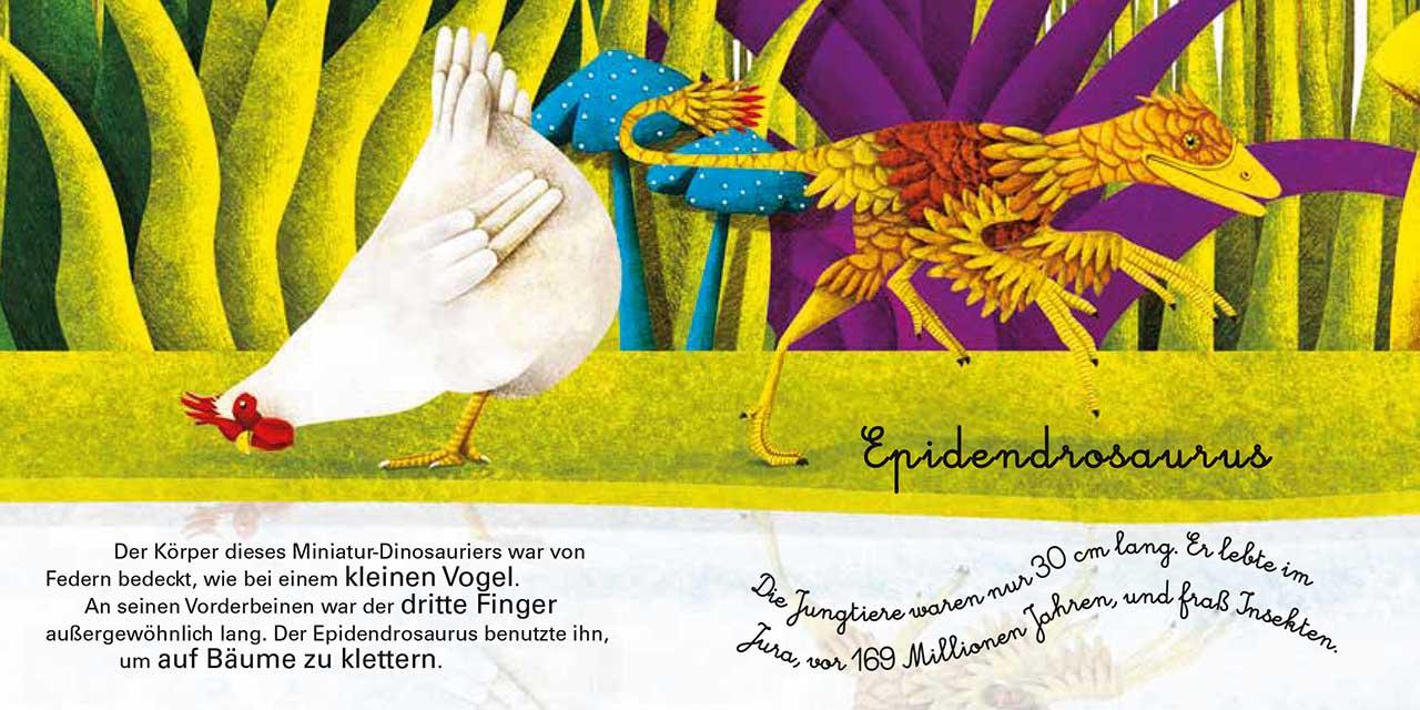 Beispielinhalt (Bild) Das große Buch der Dinosaurier. Das kleine Buch der Baby-Dinos