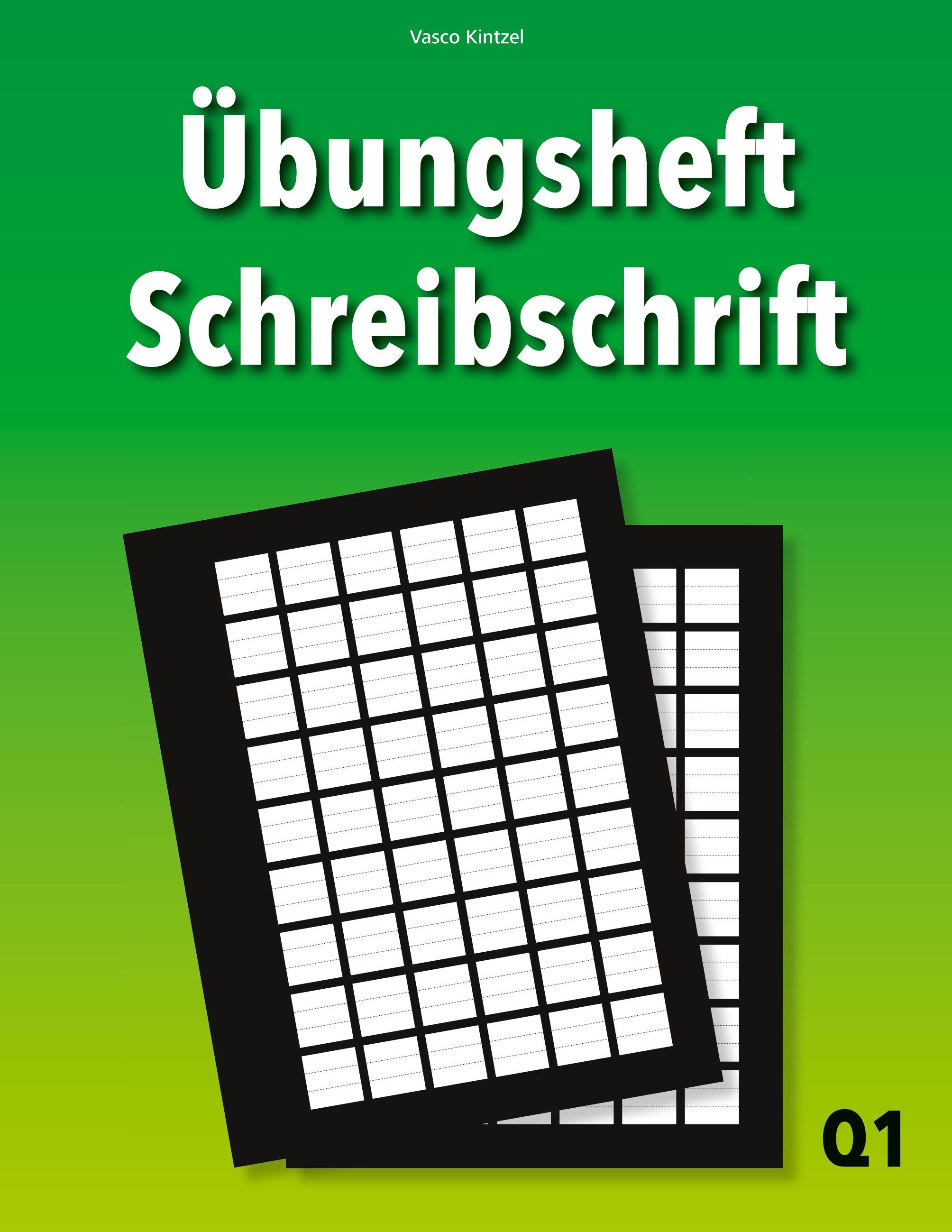Vorderes Coverbild Übungsheft Schreibschrift Q1