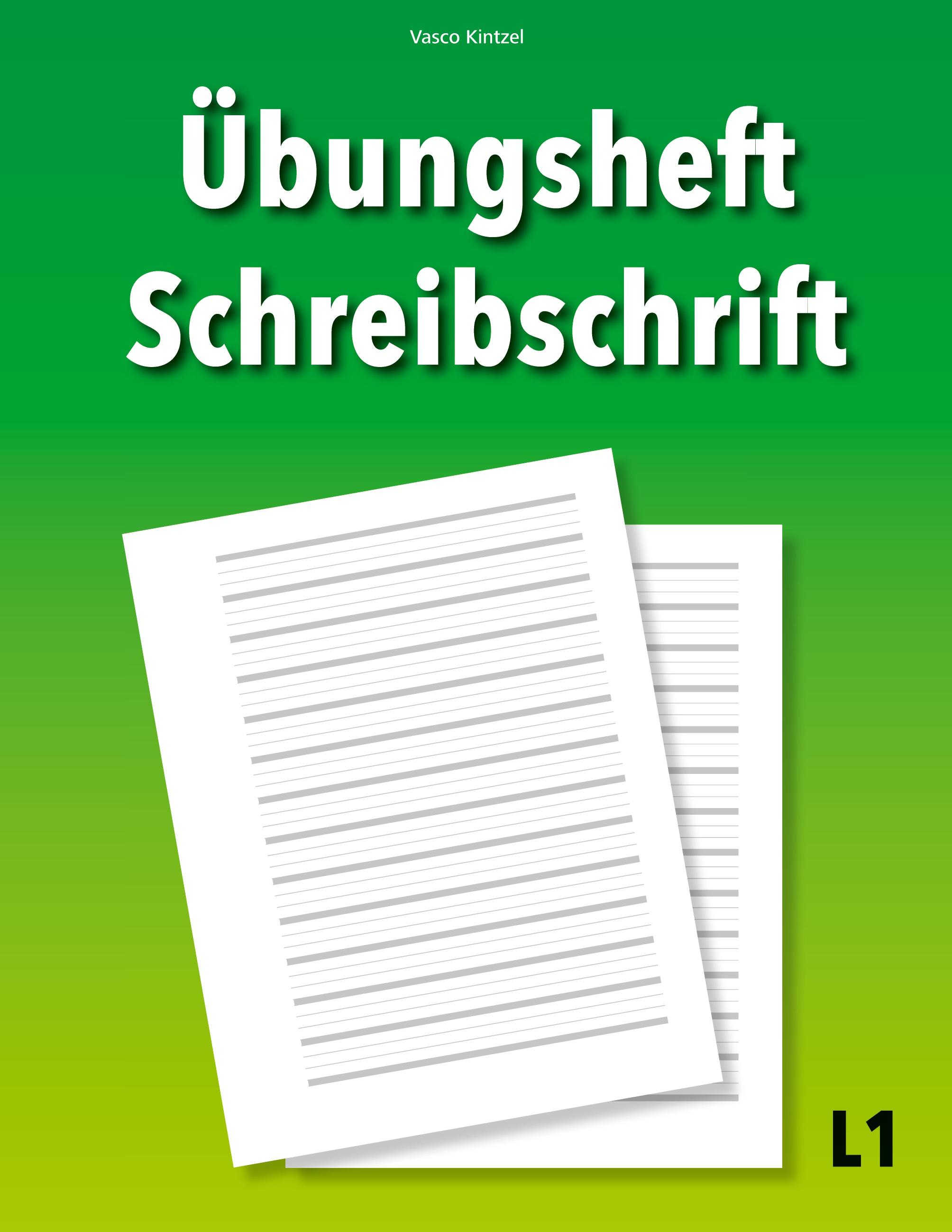 Vorderes Coverbild Übungsheft Schreibschrift L1