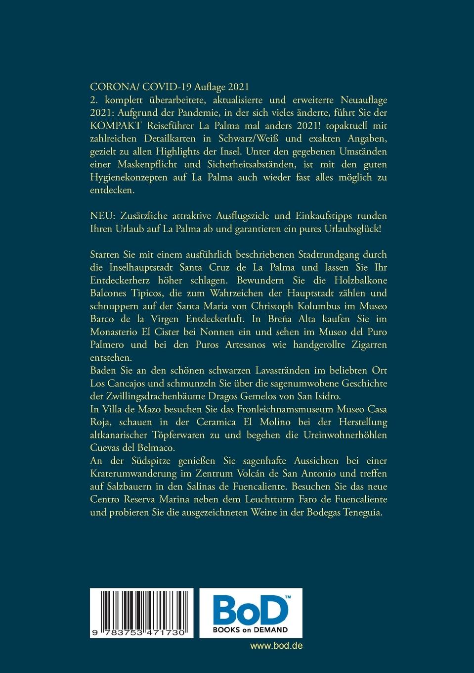Rückseitencover La Palma ...mal anders! Reiseführer 2021