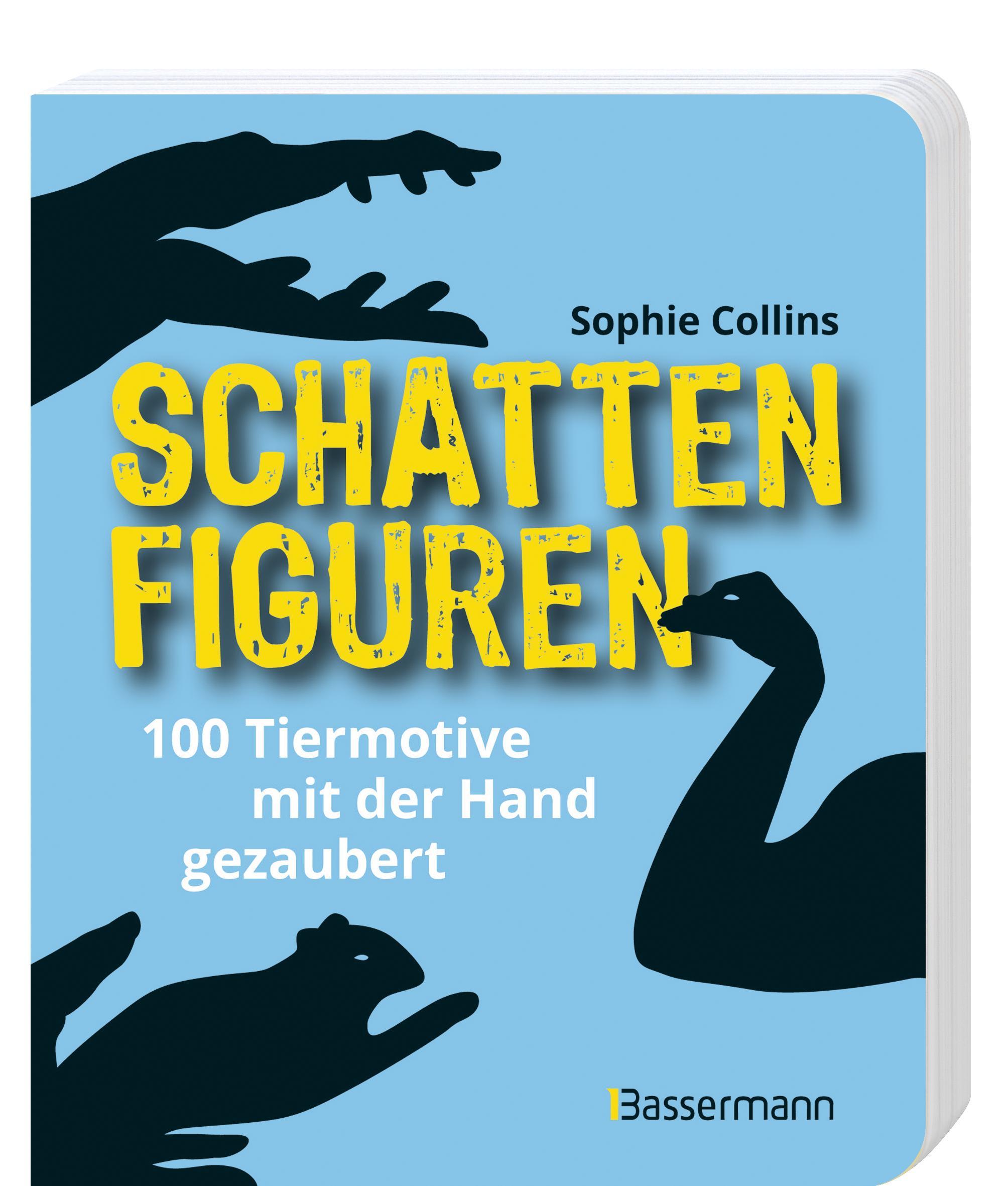 Beispielinhalt (Bild) Schattenfiguren - 100 Tiermotive mit der Hand gezaubert. Plus viele menschliche und gegenständliche Figuren für ganz großes Hand-Kino