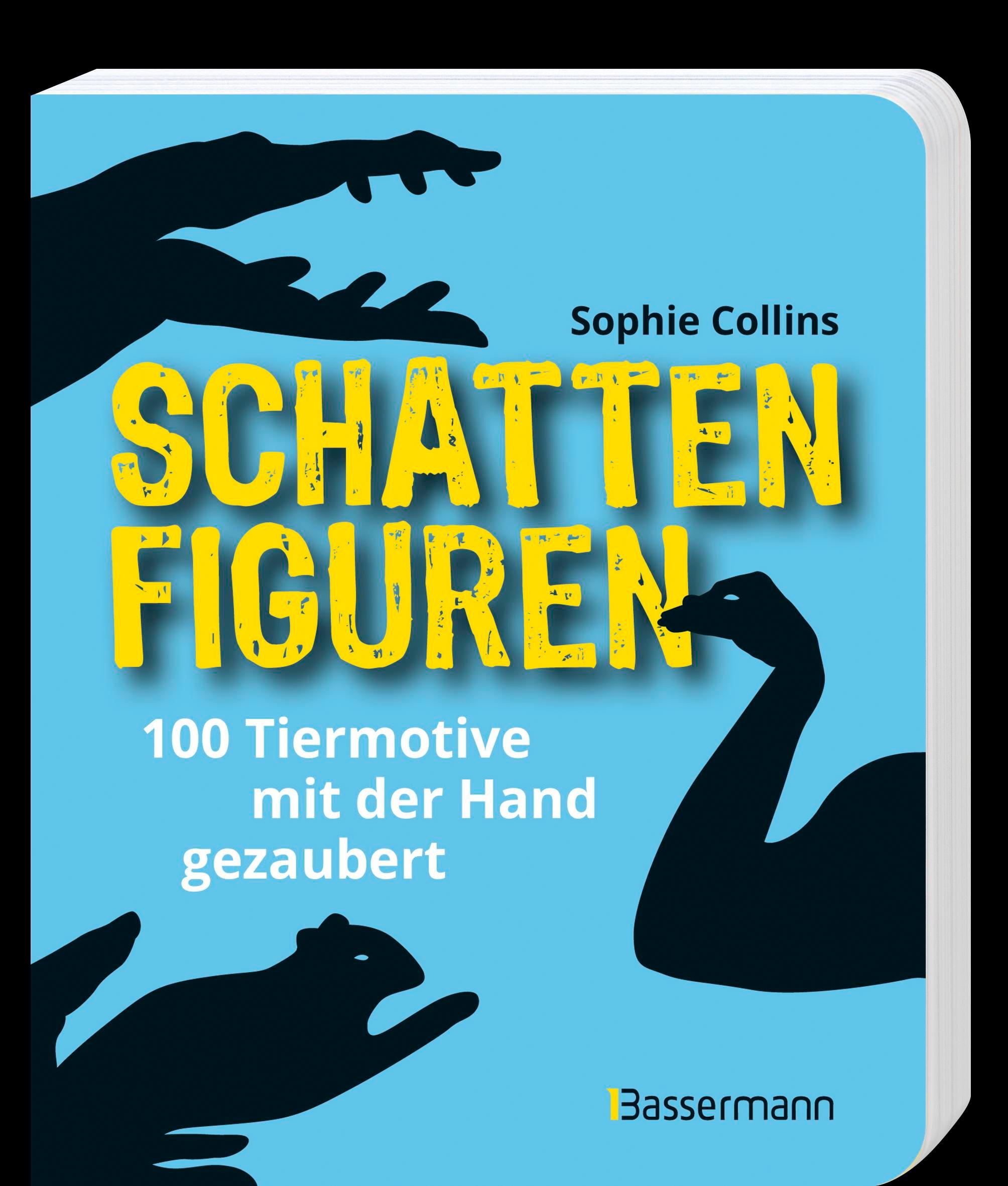 Beispielinhalt (Bild) Schattenfiguren - 100 Tiermotive mit der Hand gezaubert. Plus viele menschliche und gegenständliche Figuren für ganz großes Hand-Kino