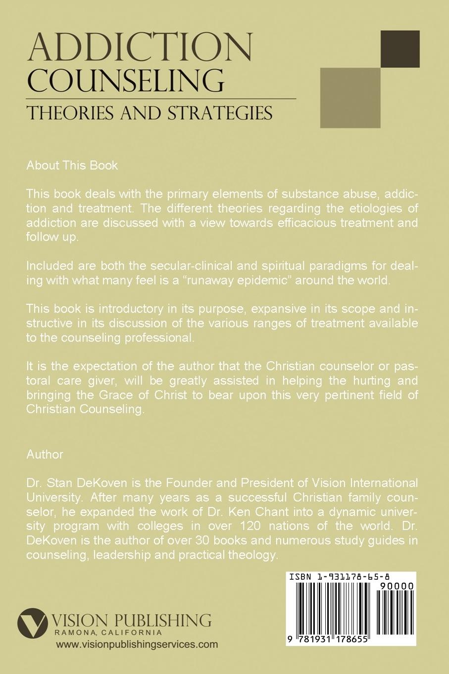 Rückseitencover Addiction Counseling