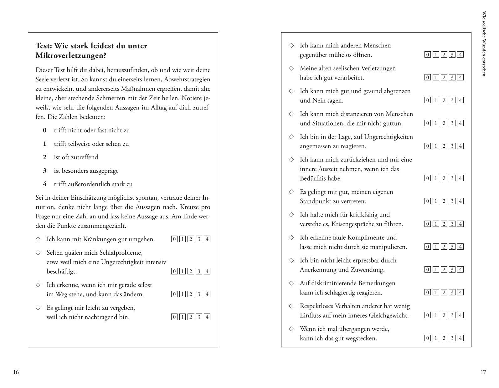 Beispielinhalt (Bild) Auch kleine Stiche machen Seelenwunden