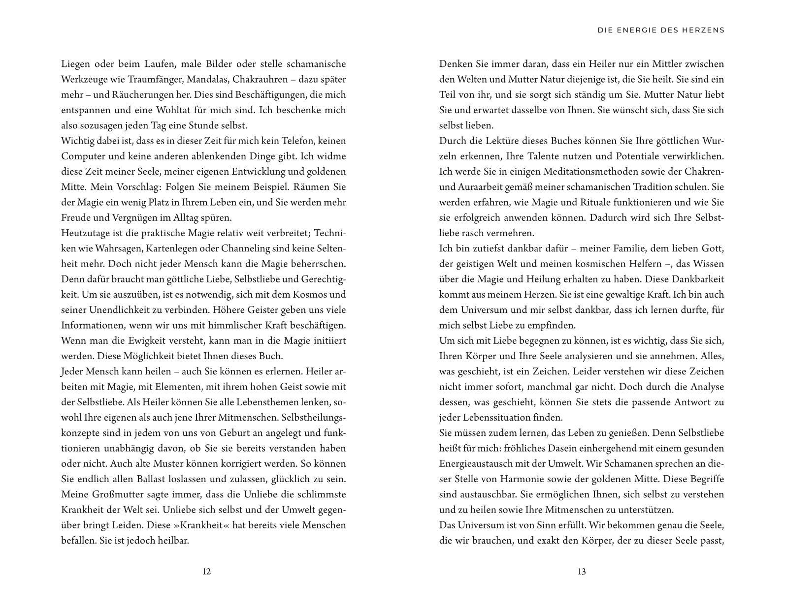 Beispielinhalt (Bild) Das spirituelle Buch von der Selbstliebe