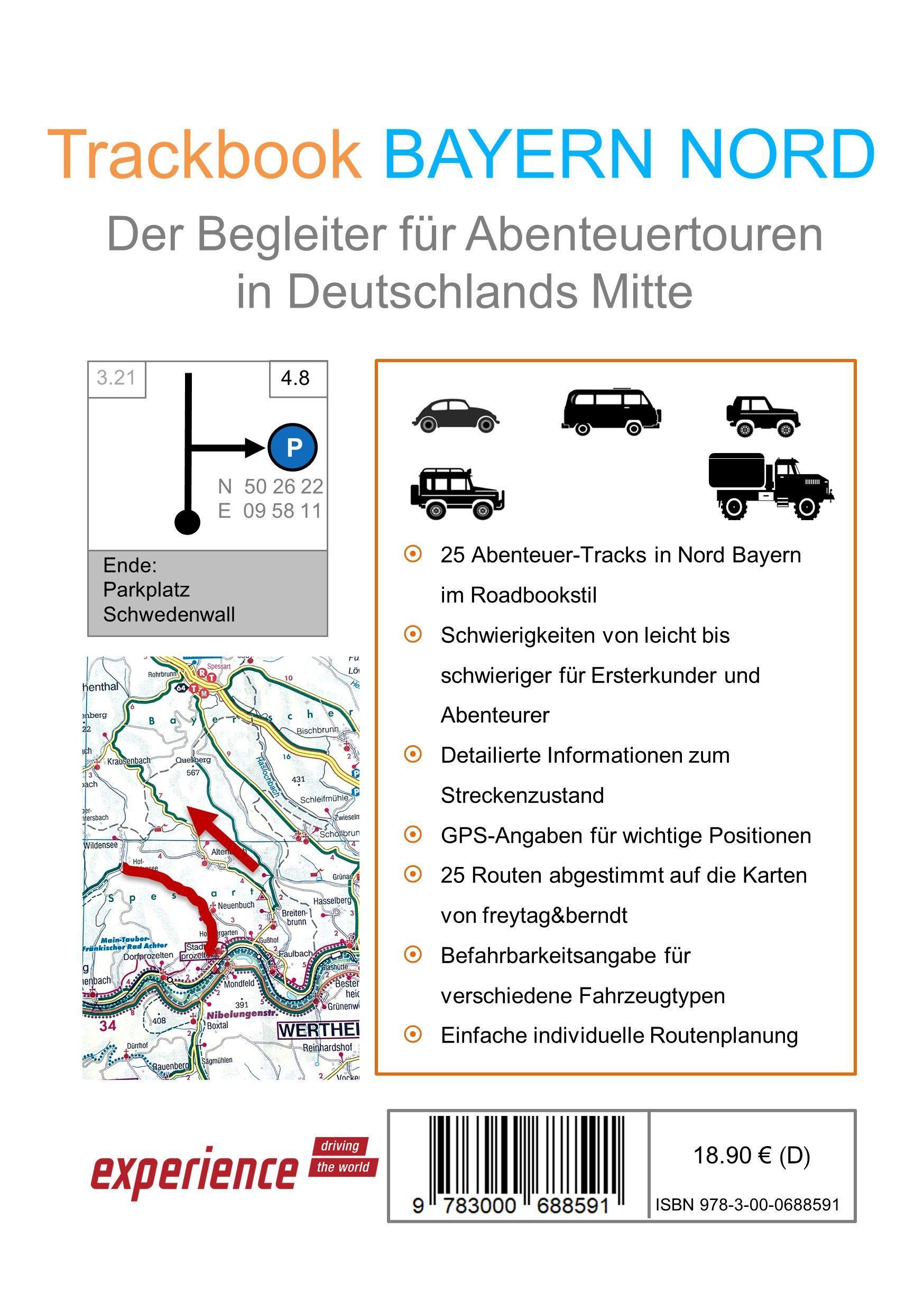Beispielinhalt (Bild) Trackbook Bayern Nord