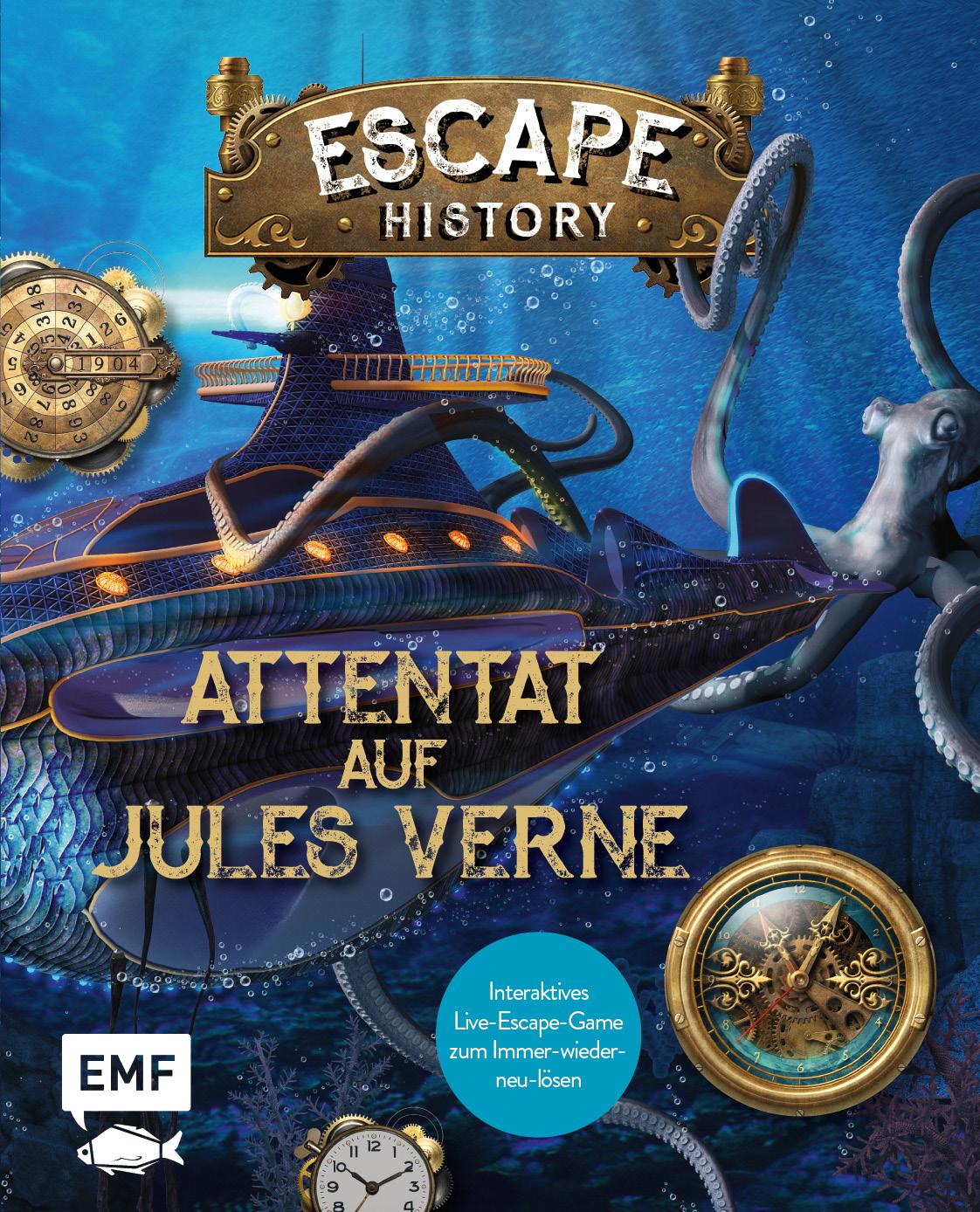Vorderes Coverbild Escape History - Attentat auf Jules Verne: Interaktives Live-Escape-Game zum Immer-wieder-neu-lösen