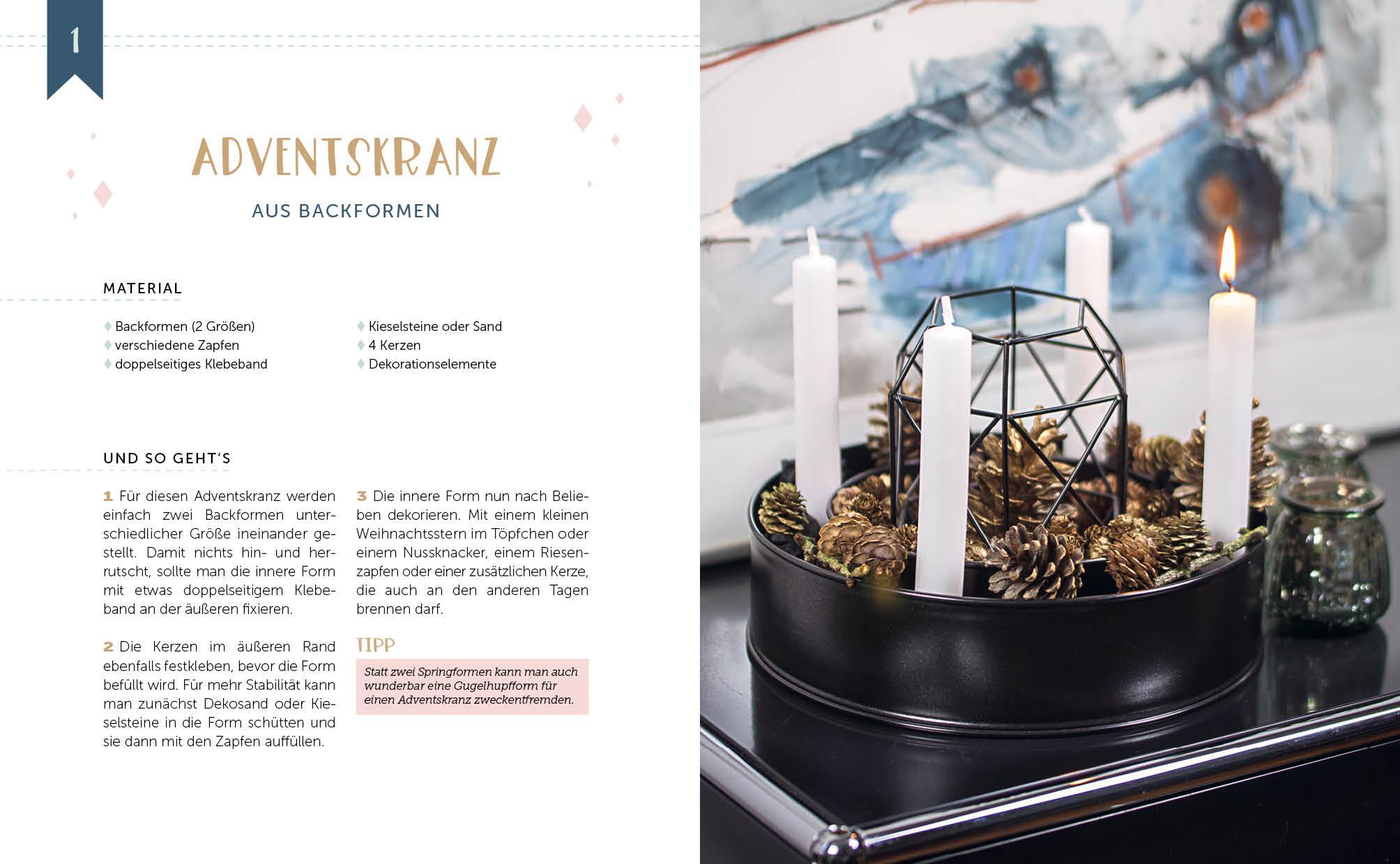 Beispielinhalt (Bild) Mein Adventskalender-Buch: DIY Christmas