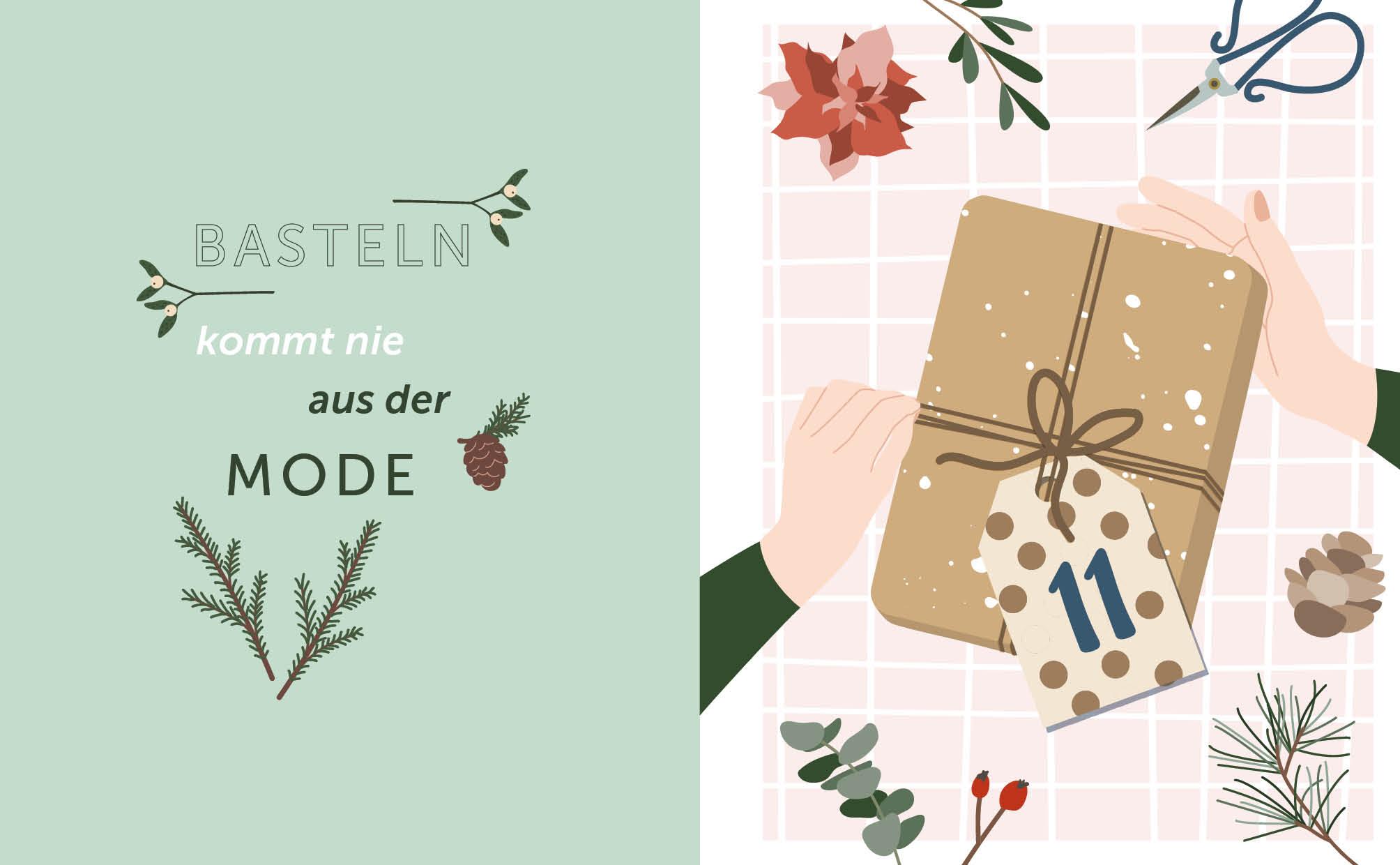 Beispielinhalt (Bild) Mein Adventskalender-Buch: DIY Christmas