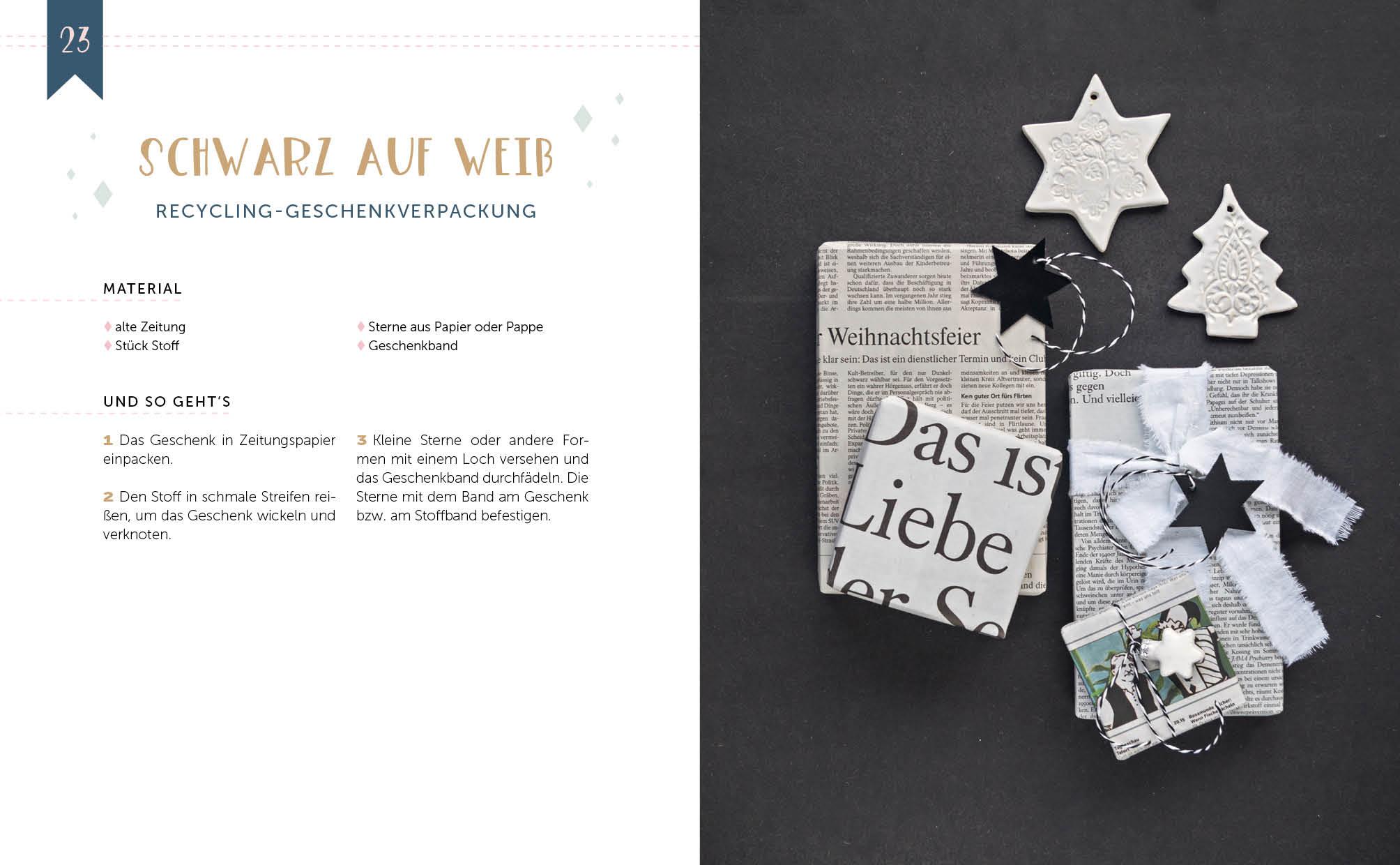 Beispielinhalt (Bild) Mein Adventskalender-Buch: DIY Christmas
