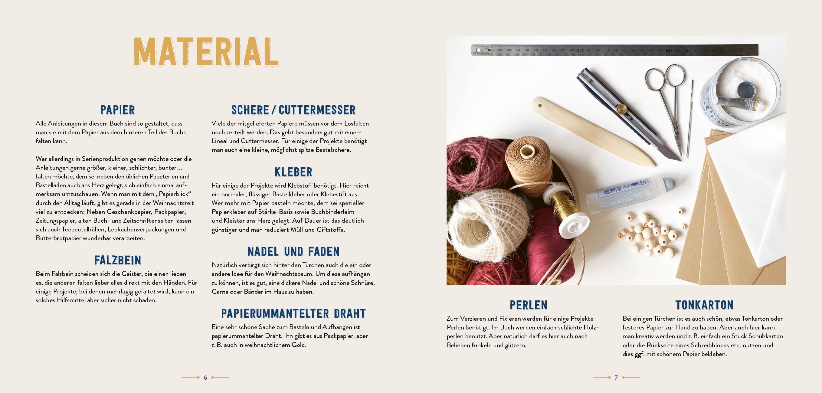 Beispielinhalt (Bild) Mein Adventskalender-Buch: Origami Christmas