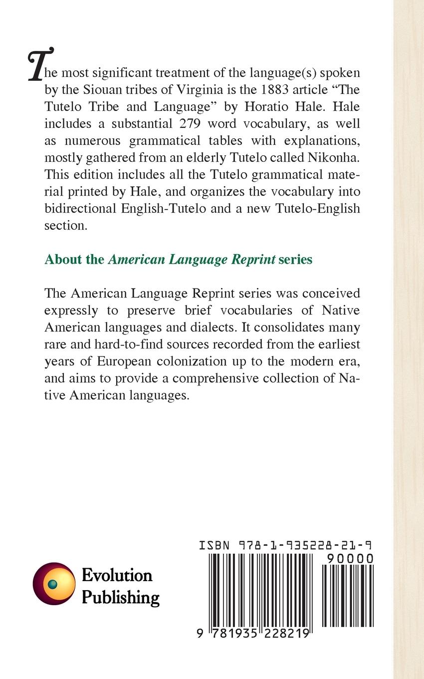 Rückseitencover The Tutelo Language