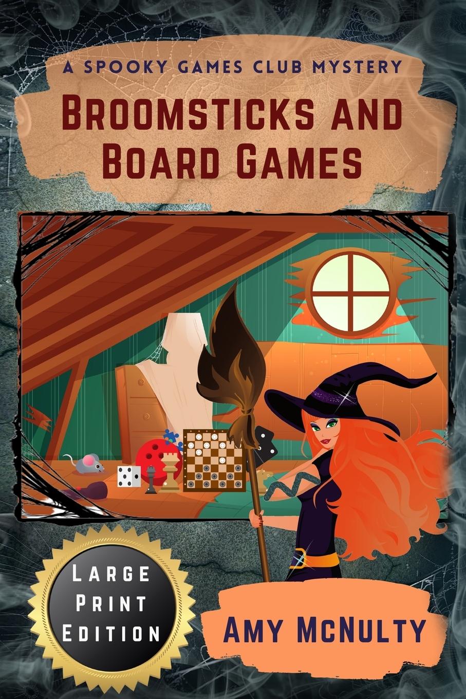 Vorderes Coverbild Broomsticks and Board Games Large Print Edition