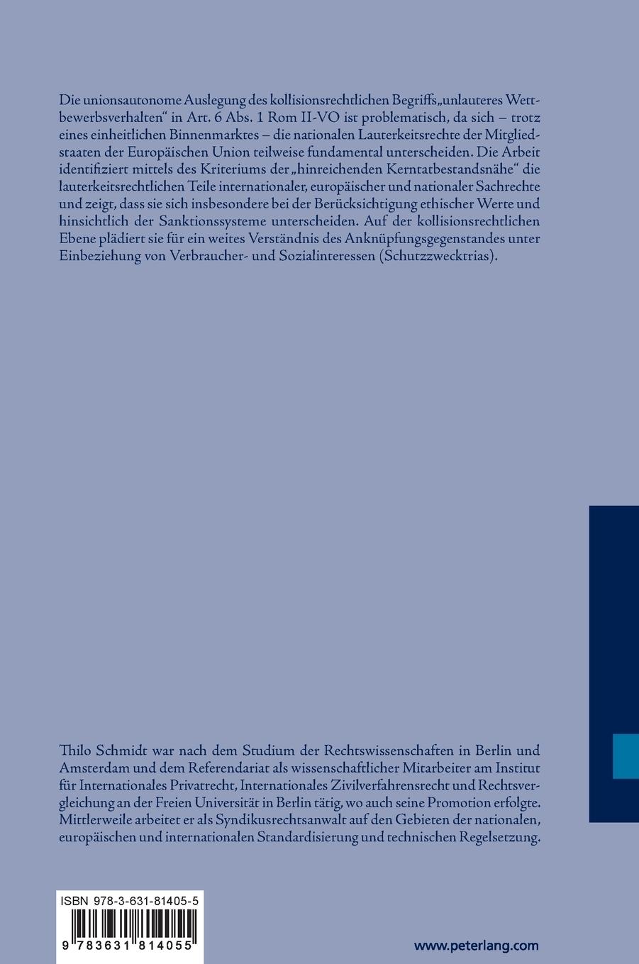 Rückseitencover Kollisionsrechtseinheit und Sachrechtsvielfalt im Binnenmarkt