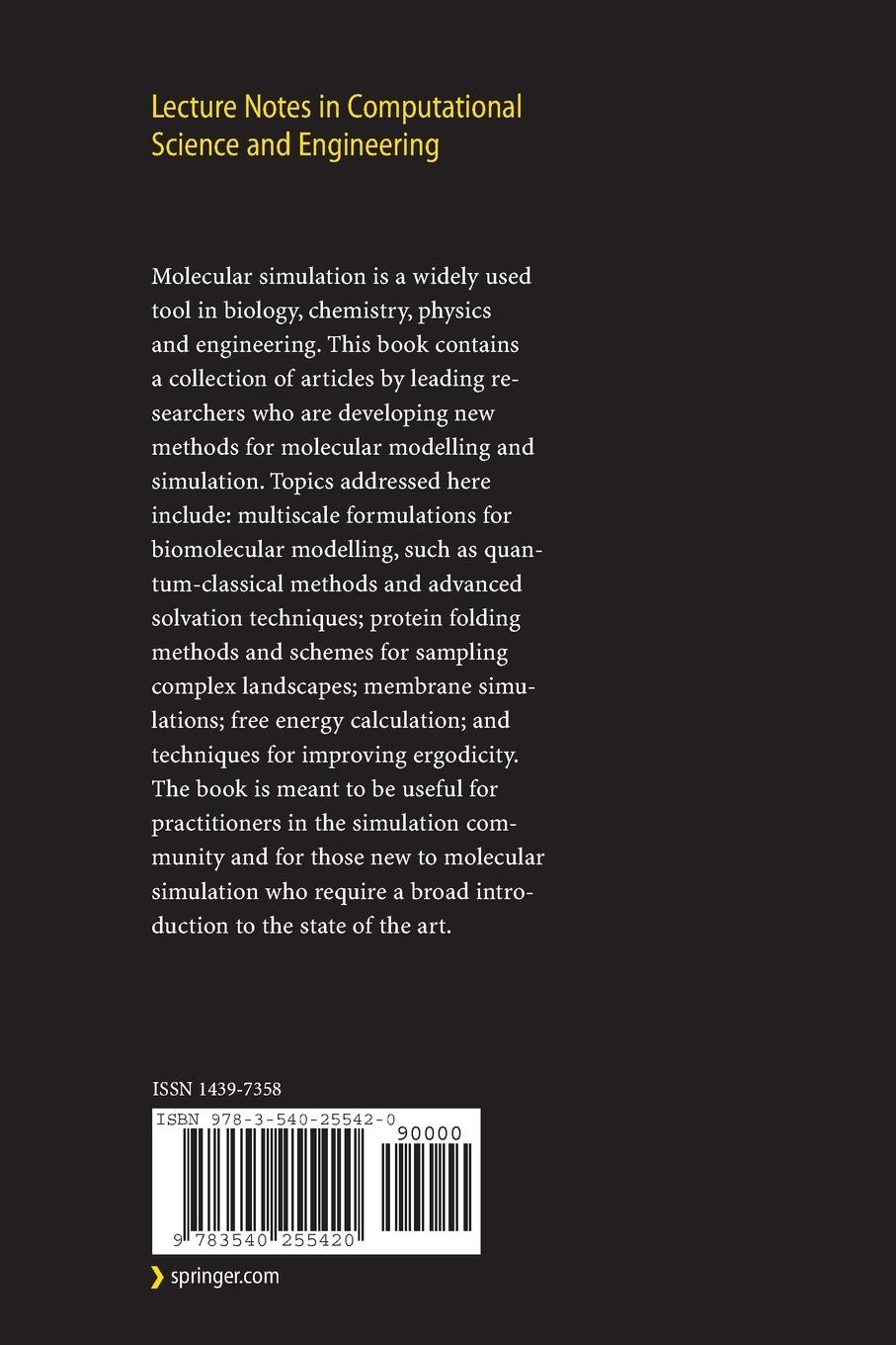 Rückseitencover New Algorithms for Macromolecular Simulation