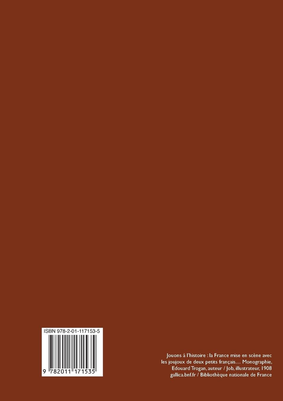 Rückseitencover Carnet Blanc: Jouons À l'Histoire La France Alésia