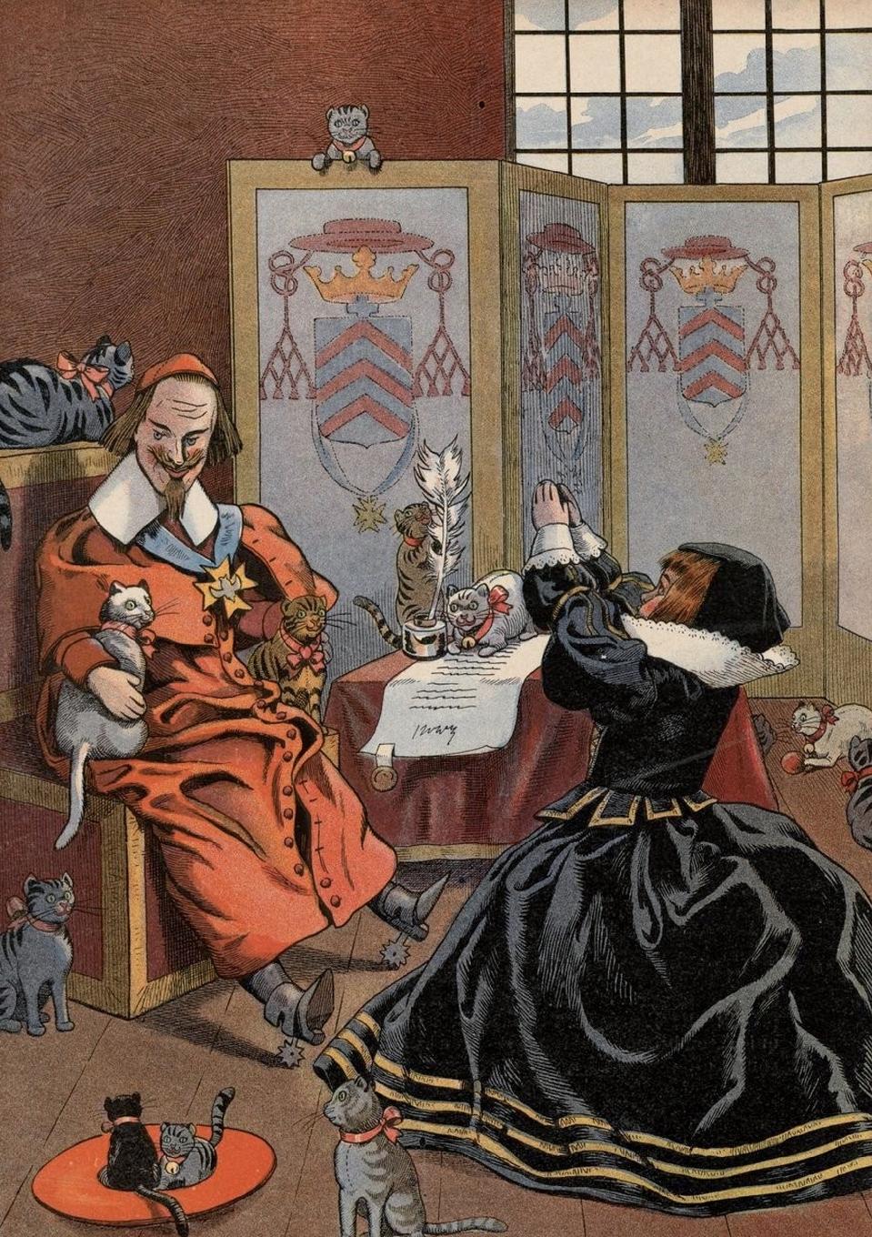 Vorderes Coverbild Carnet Blanc: Jouons À l'Histoire: Cardinal de Richelieu, Ses Chats Et Louis XIII Enfant