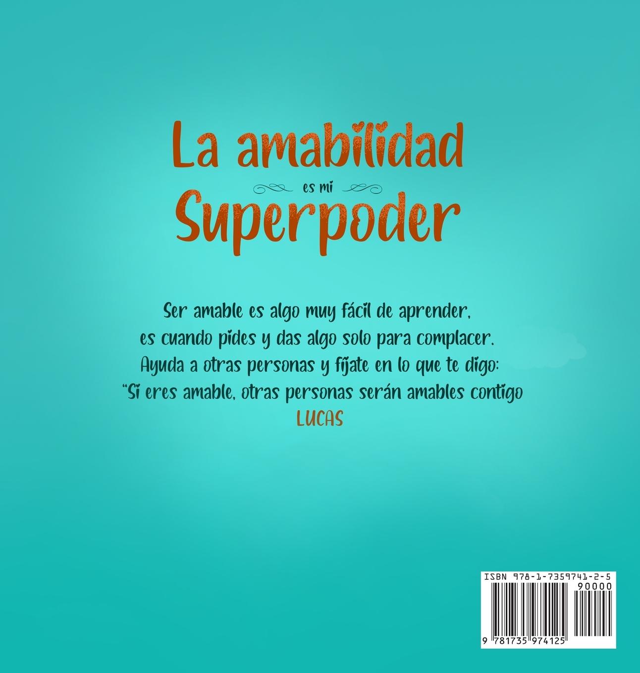 Rückseitencover La amabilidad es mi Superpoder