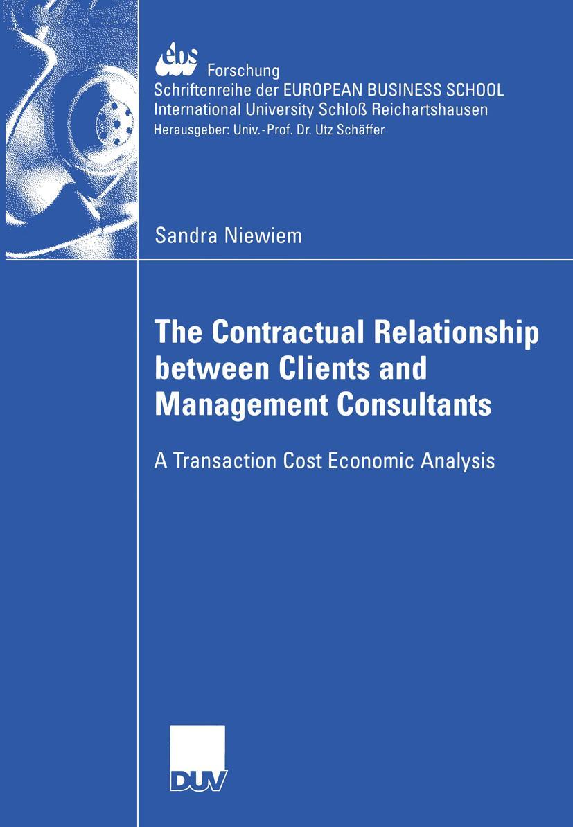 Vorderes Coverbild The Contractual Relationship between Clients and Management Consultants