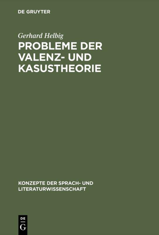 Vorderes Coverbild Probleme der Valenz- und Kasustheorie