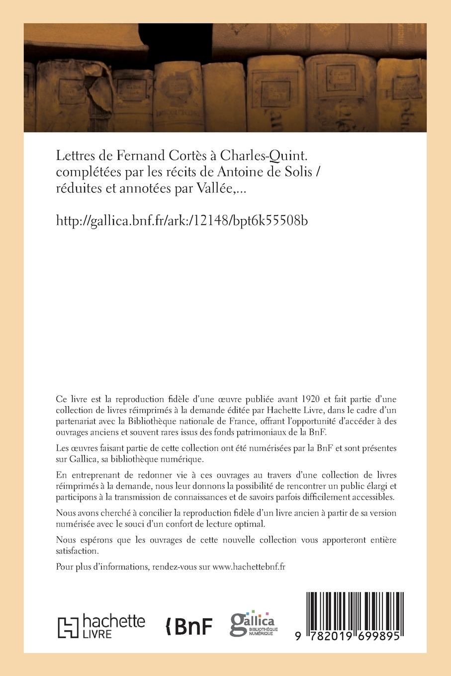 Rückseitencover Lettres Et Récits