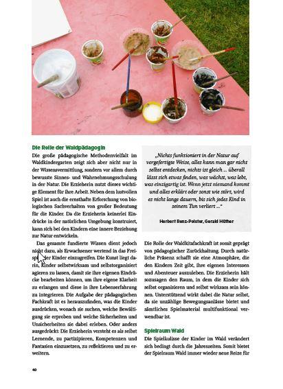 Beispielinhalt (Bild) Kindergarten im Wald in der Praxis