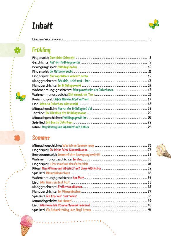 Beispielinhalt (Bild) Das Krippen-Jahreszeitenbuch: Morgenkreis