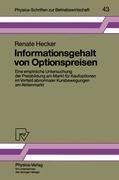Vorderes Coverbild Informationsgehalt von Optionspreisen