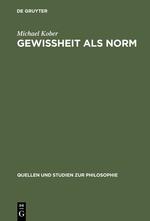 Vorderes Coverbild Gewissheit als Norm