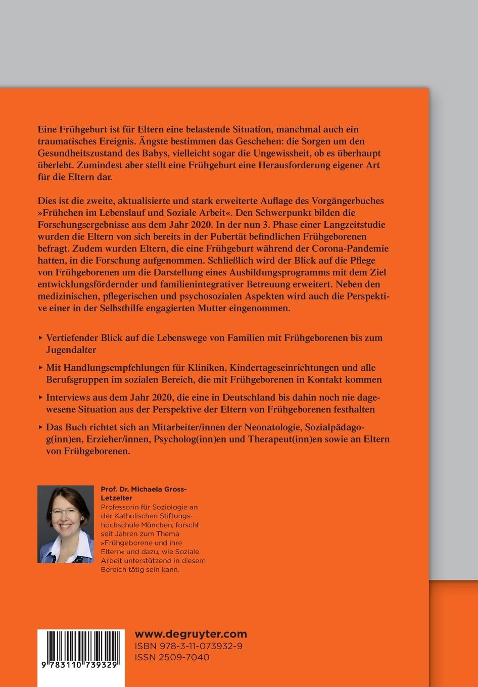 Rückseitencover Frühgeborene und ihre Eltern