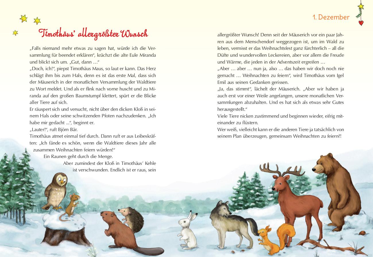 Beispielinhalt (Bild) Das Weihnachtsfest der Tiere